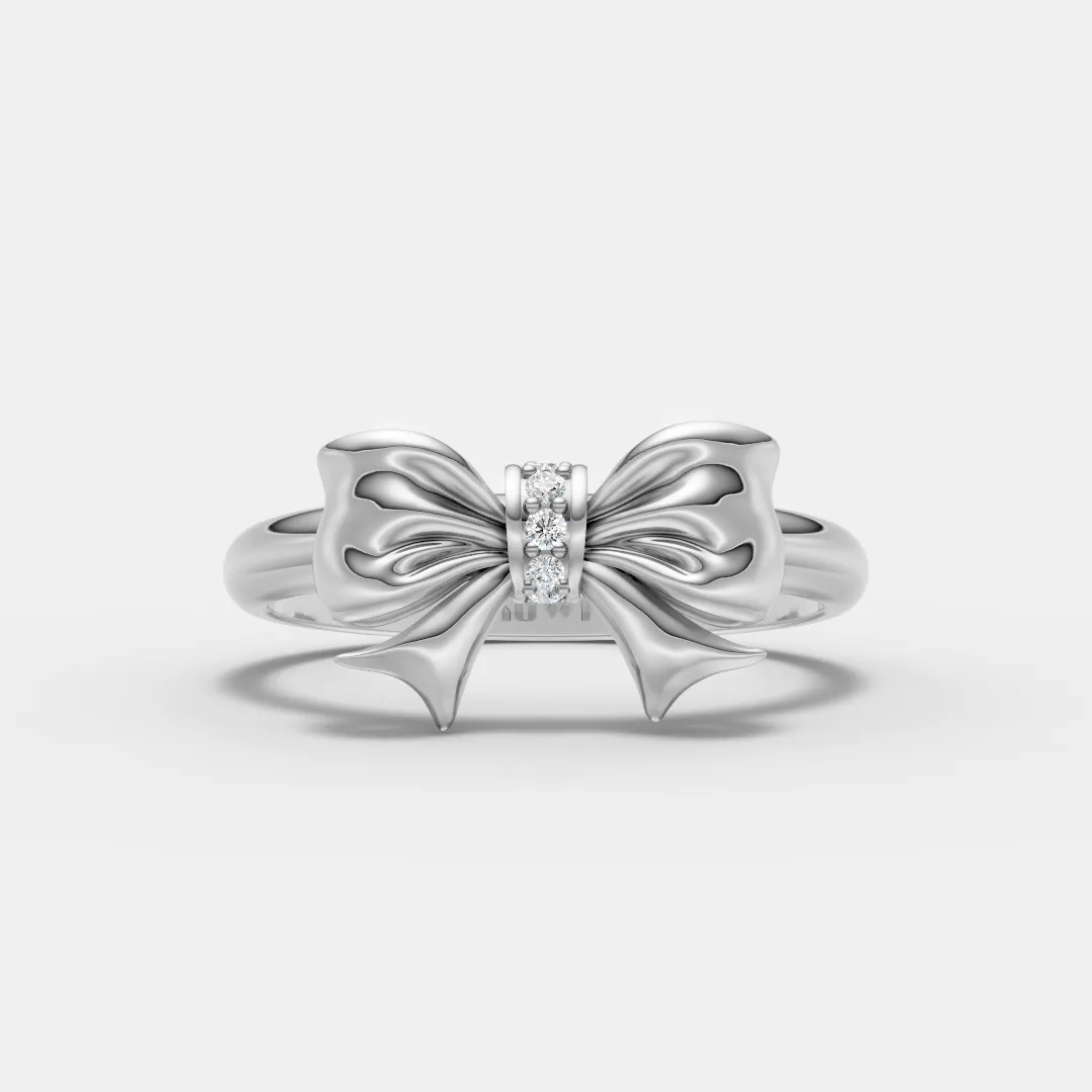 Diamond Bow Design Ring